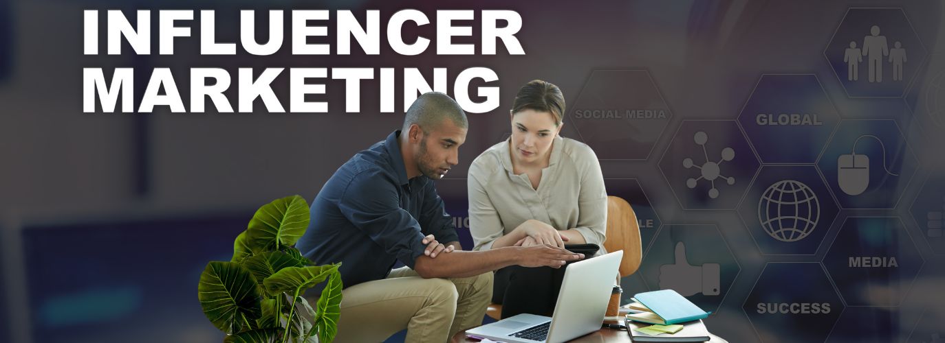 Influencer collaborating with a brand to increase social media engagement and brand visibility