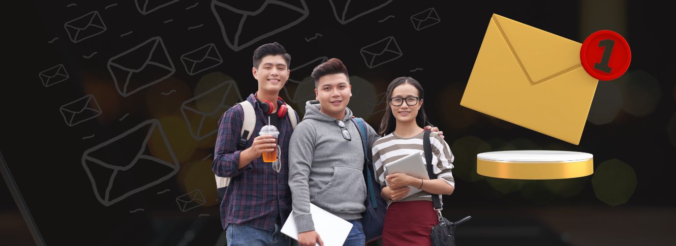 Email marketing strategy illustration showing segmentation, automation, and personalization techniques