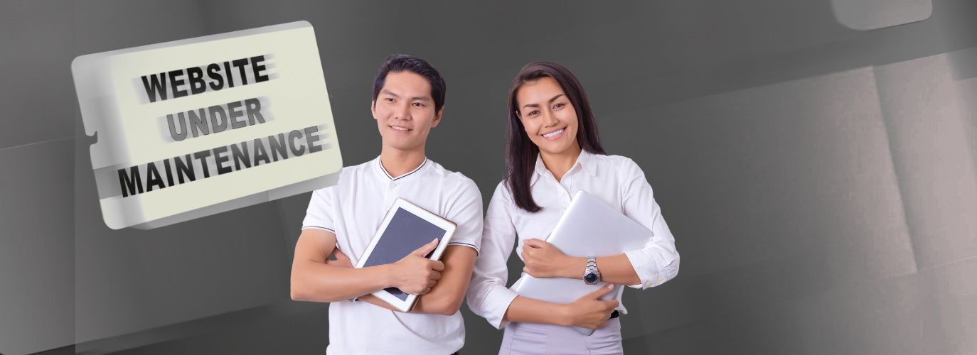 Website redesign showing modern layout, responsive mobile view, and improved UX features