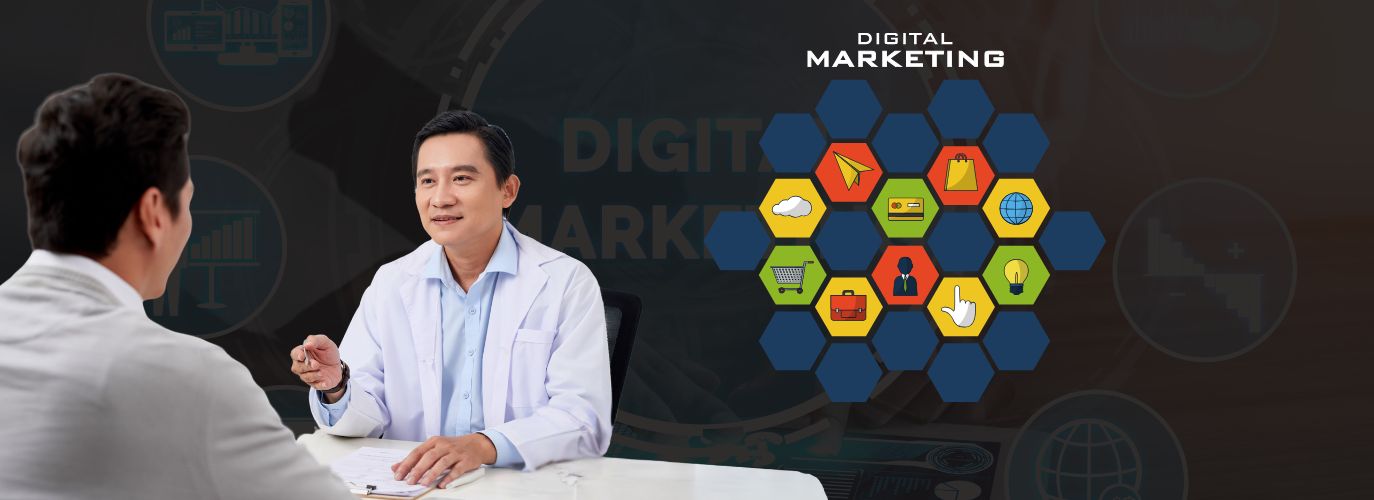 Digital marketing audit checklist on a laptop screen showing performance metrics and charts