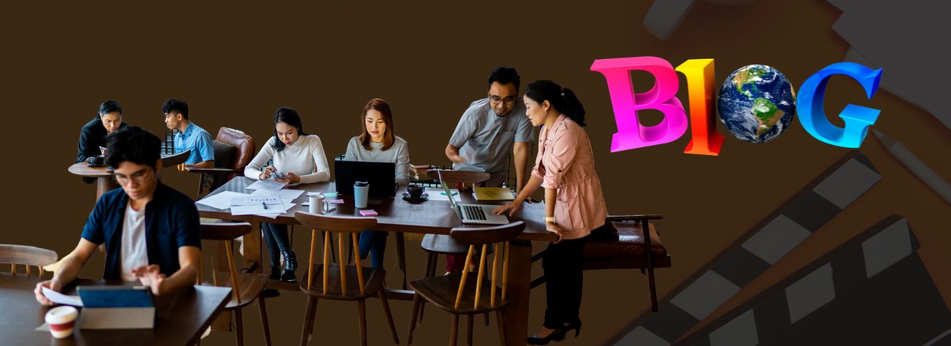 Person typing on a laptop with blog analytics on screen, representing blogging for SEO in 2025
