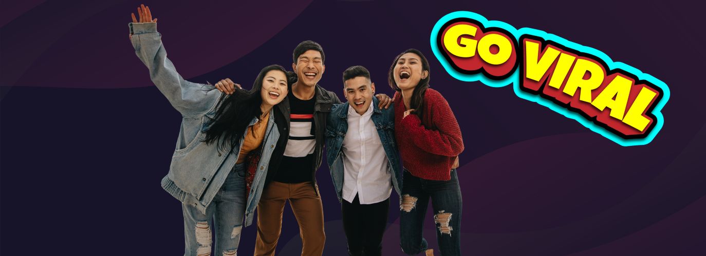 Person sharing content on social media with engaging visuals and statistics