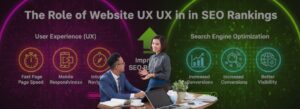 UX design improving SEO rankings through better website usability and user engagement