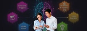Psychology-based Facebook Ad strategy showing the connection between ad copy, visuals, and audience targeting
